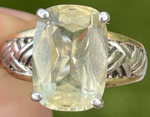Vintage 14k Gold Sterling Silver Ring 925 Size 7.… - image 3