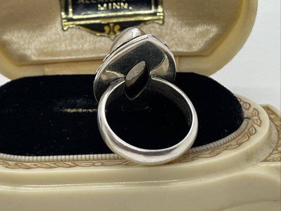 Vintage Sterling Silver Ring 925 Size 6.5 Moonsto… - image 6