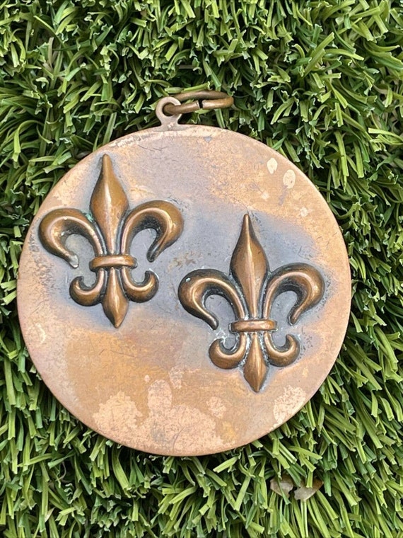 Vtg Rebajes Necklace Pendant Signed Copper Modern… - image 3