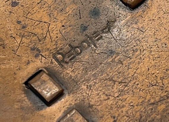 Vtg Rebajes Necklace Pendant Signed Copper Modern… - image 8