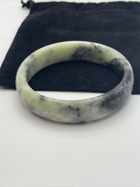 280ct Jade Bangle Vintage Jadeite Carved Bracelet… - image 8