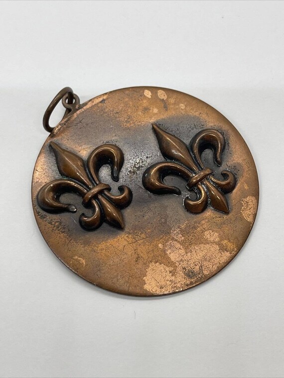 Vtg Rebajes Necklace Pendant Signed Copper Modern… - image 7