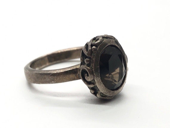 Silpada Sterling Silver Ring 925 Size 9 Smokey Qu… - image 4