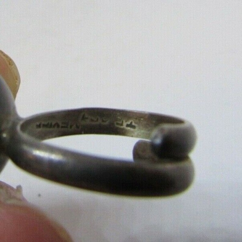 Vintage Mexico Sterling Silver 925 Large Ball Jingle Bell Ring Sz 8 Adjustable ringing taxco ball modernist marked signed