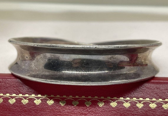 Vintage Sterling Silver Bracelet 925 Bangle 7.5” … - image 1