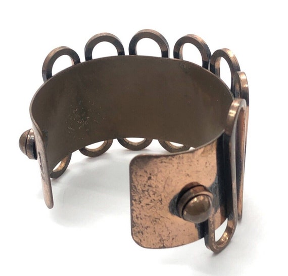 Chunky MCM Vintage Bracelet Signed Renoir Copper … - image 7