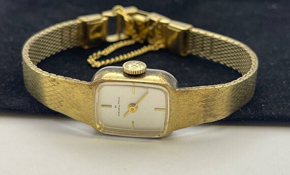 Hamilton vintage Gold Plated Watch Ladies Mechani… - image 8