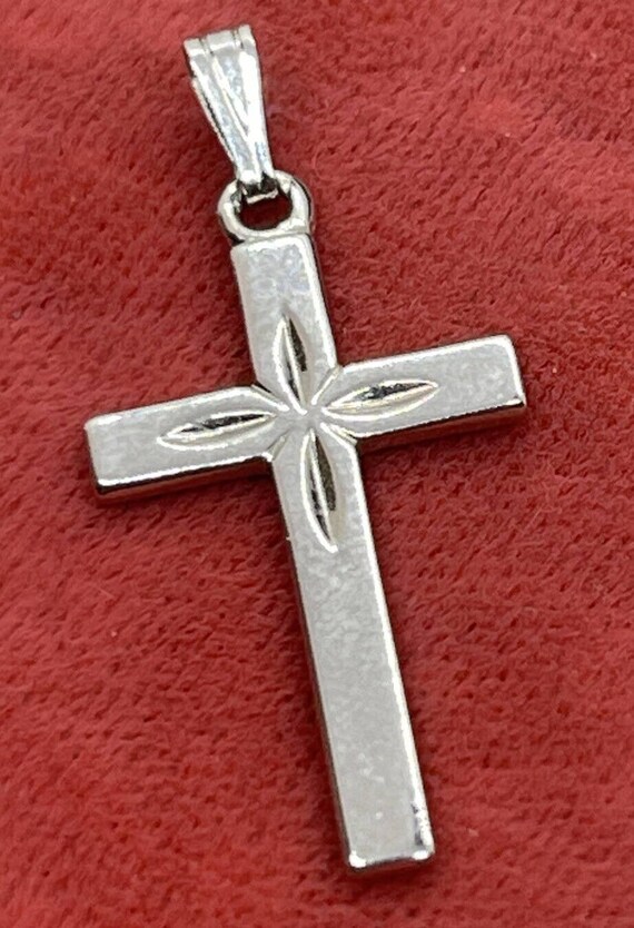 Vintage Sterling Silver 925 Pendant Cross Religiou