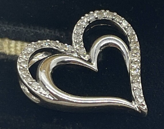 Vintage Diamond Designer Sterling Silver Pendant … - image 4