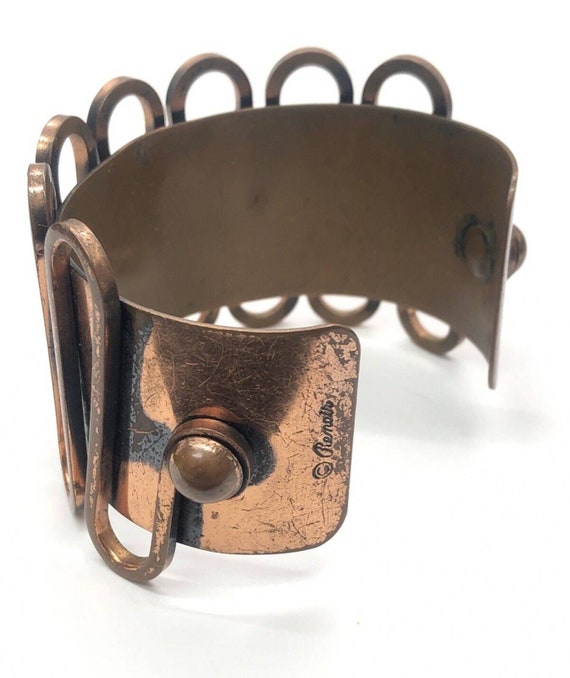 Chunky MCM Vintage Bracelet Signed Renoir Copper … - image 5