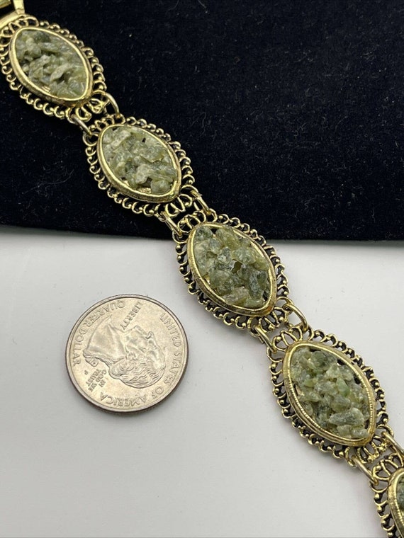 CENTURY Signed Jade Vintage Jadeite Bracelet Esta… - image 2