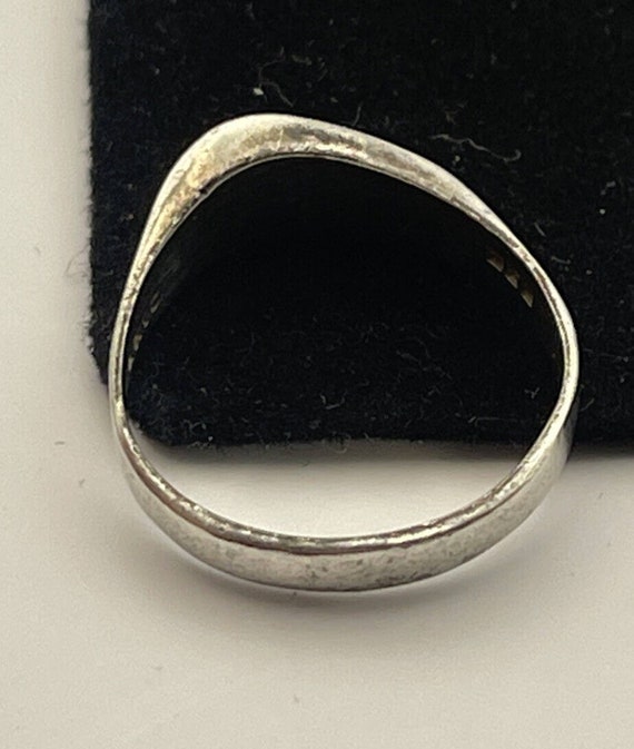 Vtg Estate Sterling Silver Band Ring Modernist Si… - image 6