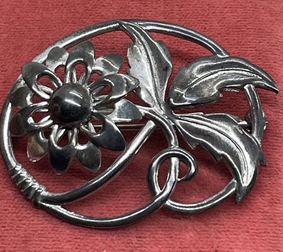 Vintage Sterling Silver Brooch Pin 925 W.E. Richa… - image 5