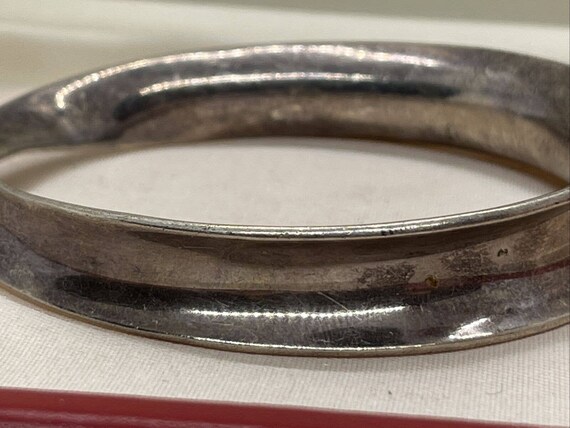 Vintage Sterling Silver Bracelet 925 Bangle 7.5” … - image 10