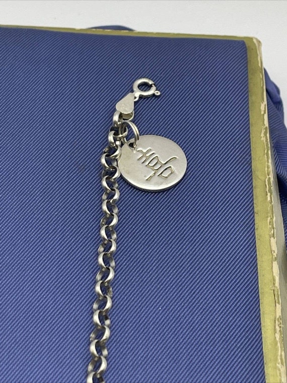 Vintage Sterling Silver Bracelet 925 7” Rollo Cha… - image 7