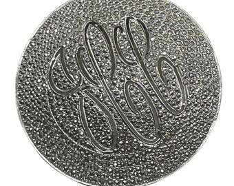 Vintage Sterling Silver Brooch Pin 925 Heavy Marcasite Deco 28 Grams