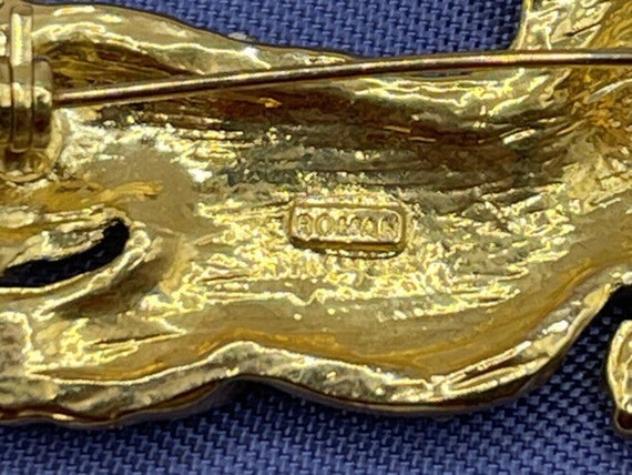 Vintage Brooch Pin Signed Roman Cat Jaguar Panthe… - image 5