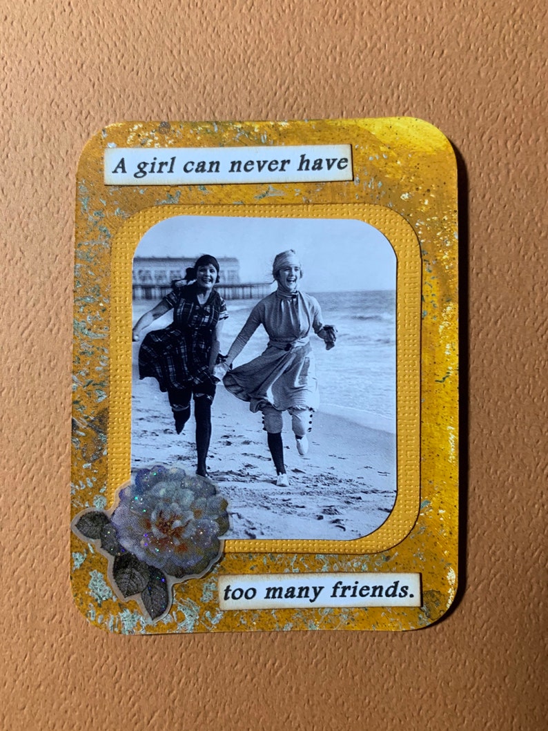 Original Mixed Media Art Card