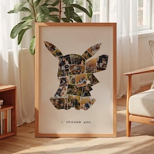 Presente de Dia dos Pais para o pai com fotos, decorações de aniversário do Pikachu, presente de aniversário do Pokémon para o namorado, presente personalizado