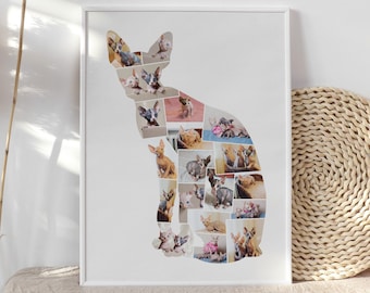 Cat photo collage, personalized gifts for cat owner, birthday gifts for cat lovers, gifts for cat lovers, cat memorial gift personalized