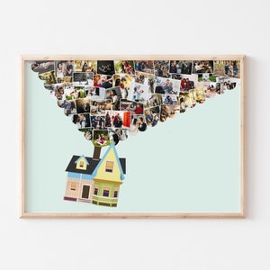 Anniversary gifts for disney lovers, you are my greatest adventure, carl and ellie up house decoration, disney up photo collage, wedding up