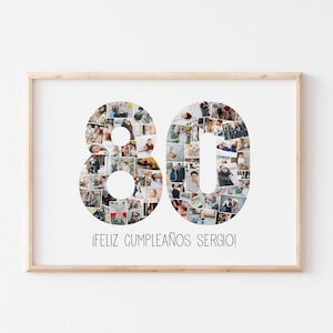 Regalo per l'80° compleanno del papà, decorazione per l'80° compleanno, regalo personalizzato per il 70° compleanno, regalo per il 60° compleanno della mamma