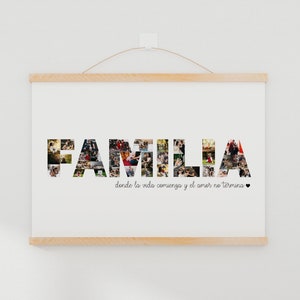 Family photo collage, custom photo collage, photo collage name, family gifts for whole family, gift for family, anniversary gift for parents