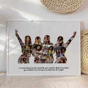 Birthday gifts for friend female, wedding gifts for bride from maid of honor, personalized gifts for 4 friends, 4 sisters gifts with photos