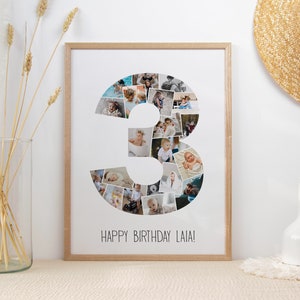Decorazione per il compleanno di una bambina di 3 anni, decorazione per la festa di compleanno di un bambino di 3 anni, idee per il terzo compleanno, regalo originale per un bambino di 3 anni, 3° compleanno