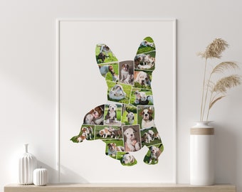 Dog photo collage, personalized gifts for dog owners, gift for dog passing away, mothers day gift for dog mom, dog lover gift for women