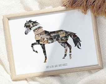Personalized horse and rider gifts, gifts for horse lovers girls, horseback riding gift, horse gifts for women decor, horse memorial gift