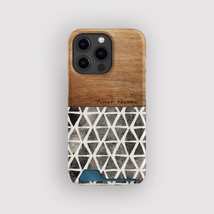 Etui na karty Perfect Fit Geometryczne | Etui na karty w kształcie trójkąta | Pasuje do iPhone'a 16, 15 Pro Max, 14, 13 Mini, Samsunga Galaxy S22, S21 Plus