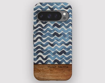 Wave Wiggle Phone Case | Coastal Pixel 11 Pro XL, 10, 9A, 9, 8, 7