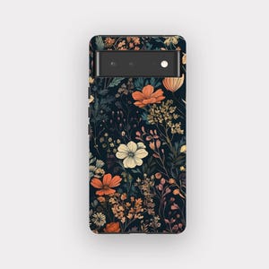Floral Display Phone Case - Vintage Floral Design, Fits Pixel 9A, 9, 8, 7