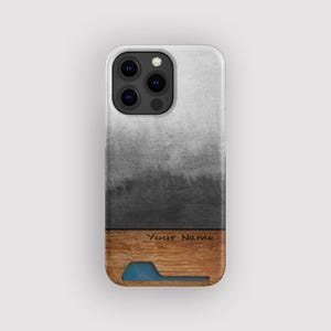 Porte-cartes dégradé foncé de couleur foncée | Étui mince noir | Compatible avec iPhone 16, 15 Pro Max, 14, 13 Mini, Samsung Galaxy S22, S21 Plus