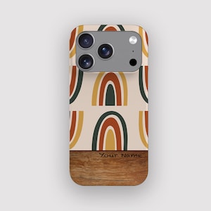 Cover per telefono astratta arcobaleno / Retro per iPhone 18 Pro, 17, 16 Plus, 15, 14, 13