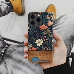 Floral Display Card Case | Vintage iPhone 18 Pro, 17, 16 Plus, 15, 14, 13 image 3