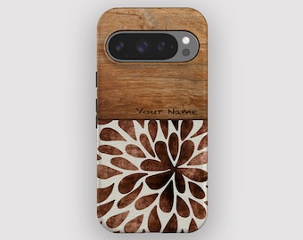 Bronze Drops Abstract Boho Phone Case for Pixel 10, 9A, 9, 8, 7, 6
