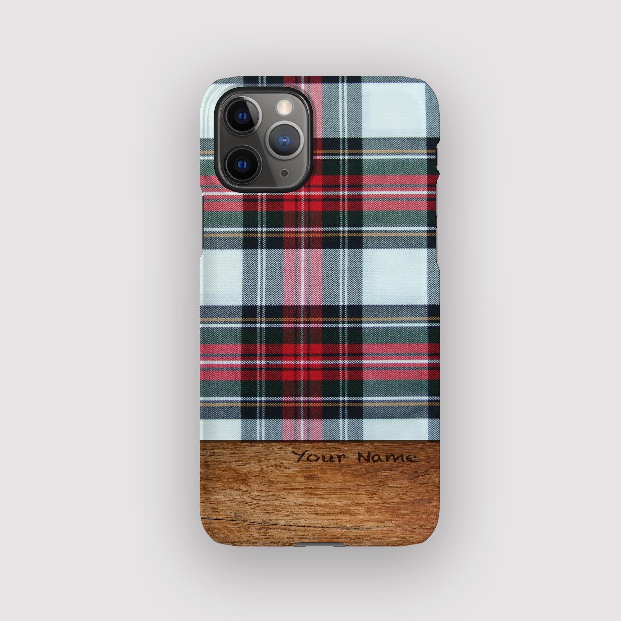 Classic Plaid Tartan Phone Case, Plaid Red Design for iPhone 16