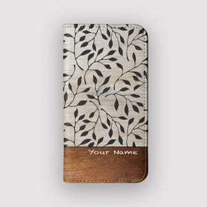 Funda tipo cartera botánica Lost Leaf / Funda tipo libro con tarjetero / Compatible con iPhone 16, 15, 14, 13 y Samsung Galaxy S25, S24, S23 y S22