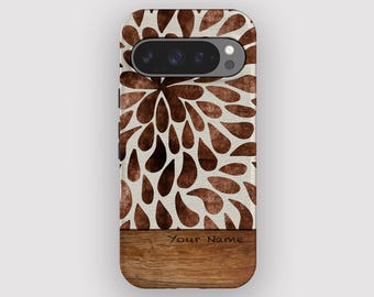 Bronze Drops Abstract Boho Phone Case for Pixel 10, 9A, 9, 8, 7, 6