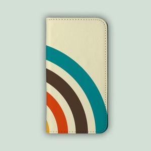 RETRO ARCH Wallet Phone Case | For Galaxy S23, Galaxy S22, Galaxy S21, S10, iPhone 15, iPhone 14, 13, 12, 11 | Cute Flip Case