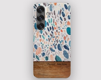 Blütenblatt Flurry Abstrakte Boho Handyhülle für Samsung Galaxy S26, S25, S24, S23, S22