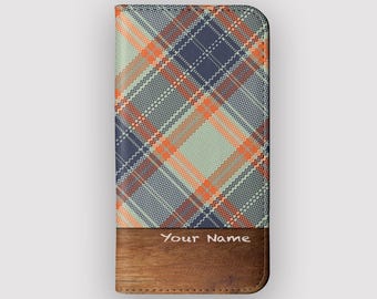 Warm Plaid Wallet Case | Preppy Samsung S26 Ultra, S25, S24, iPhone 18, 17, 16