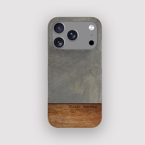 Coque de téléphone en métal brossé | Compatible avec les iPhone 18 Pro, 17, 16 Plus, 15, 14 et 13 pouces