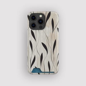 Reaching High Botanische kaarthouder | Opbergetui voor kaartenblad | Geschikt voor iPhone 16, 15 Pro Max, 14, 13 Mini, Samsung Galaxy S22, S21 Plus