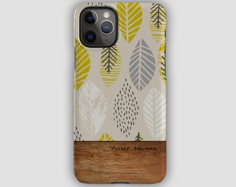 DRAWN LEAF Phone Case | For iPhone 15, iPhone 15 Pro, iPhone 14, iPhone 13, iPhone 12, iPhone 11, SE | Aesthetic Phone Case