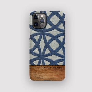 Denim Bend Phone Case - Blue Swirls iPhone 16 Case, Denim Effect Design that fits iPhone 15, 14, 13, 12