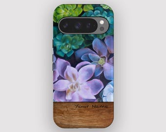 Vibrant Life Succulent Boho Phone Case for Pixel 10, 9A, 9, 8, 7, 6