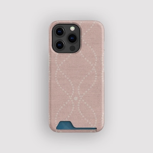 Porte-cartes Twirl Candy Stitch | mince vintage | Compatible avec iPhone 16, 15 Pro Max, 14, 13 Mini, Samsung Galaxy S22, S21 Plus